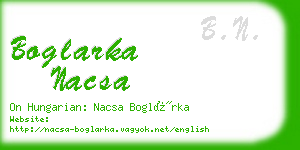 boglarka nacsa business card